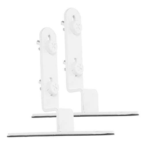 Vaguelly 2 Stück Metall Pegboard Halterung Weiß Bohrfreie Tischhalter Wandregal Befestigung Vielseitig als Organizer und Displayständer für Büro Werkstatt Zuhause Einfache Montage ohne von Vaguelly