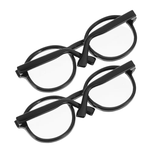 Vaguelly 2stücke Mini-puppenbrillen- Zum Anziehen Miniaturbrillen Foto-Requisiten Puppenbrillen Kostümzubehör Für Puppenhaus-bastelarbeiten von Vaguelly