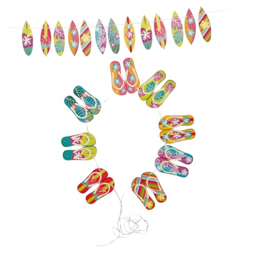 Vaguelly 2 Stück Sommerbanner Bunte Papierbanner für Pool Strand Dekoration mit Flip Flops Surfbrett für Unvergessliche Sommerpartys Vaguelly 2 Stück Sommerbanner Bunte Papierbanner für Pool Strand Dekoration mit Flip Flops Surfbrett für Unvergessliche Sommerpartys von Vaguelly