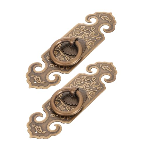 Vaguelly 2 Stück Teiliges Antikes Design Schrankgriffset Massivem für Möbel Kleiderschränke Rustikal Eleganter Vintage Stil von Vaguelly