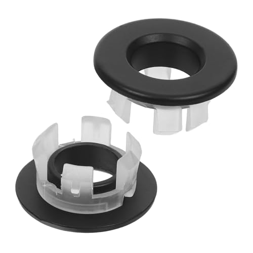 Vaguelly 2 Stück Teiliges Runde Überlaufabdeckung für Waschbecken und Bad Wasserdichte Dichtung Einfache Installation Dekorativer Überlaufring Passend für Küche und Badezimmer Verhindert von Vaguelly