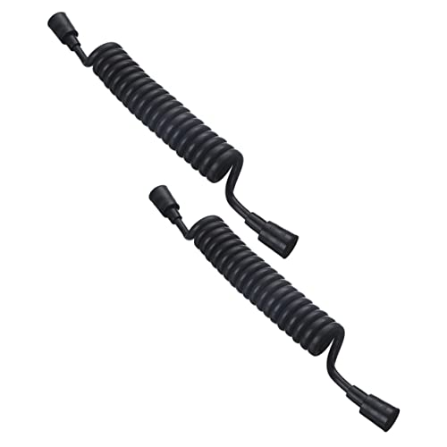 Vaguelly 2 Stück Teiliges Schwarz Dehnbarer Brauseschlauch aus Edelstahl und Abs Hitzebeständig Korrosionsfest Druckresistent für Badezimmer Brauseverlängerung Selbstabdichtend von Vaguelly