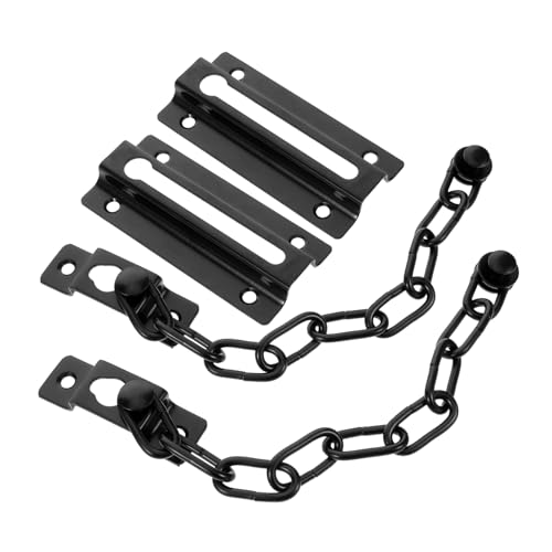 Vaguelly 2 Stück Teiliges Türsicherheitsketten Rostfreiem Edelstahl Schwere Sicherheitskette für Haustüren und Fenster Anti diebstahl Schutz Einfache Montage ohne Bohren Robust und von Vaguelly