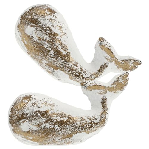 Vaguelly 2 Stück Vintage Weiße Cast-eisen Schubladenknöpfe Dekorative Einzelne Loch Küchenschrankgriffe für Kommode und Möbel mit Maritimem Wal-design von Vaguelly