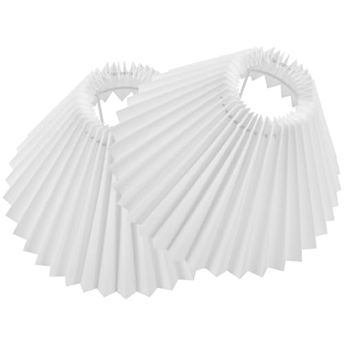 Vaguelly 2 Stück Weiße Plissierte Lampenschirme für Tischlampen Langlebige Textil abdeckung Modernes Design Vielseitig Einsetzbar für Wohnzimmer Schlafzimmer Büro Vaguelly 2 Stück Weiße Plissierte Lampenschirme für Tischlampen Langlebige Textil abdeckung Modernes Design Vielseitig Einsetzbar für Wohnzimmer Schlafzimmer Büro von Vaguelly