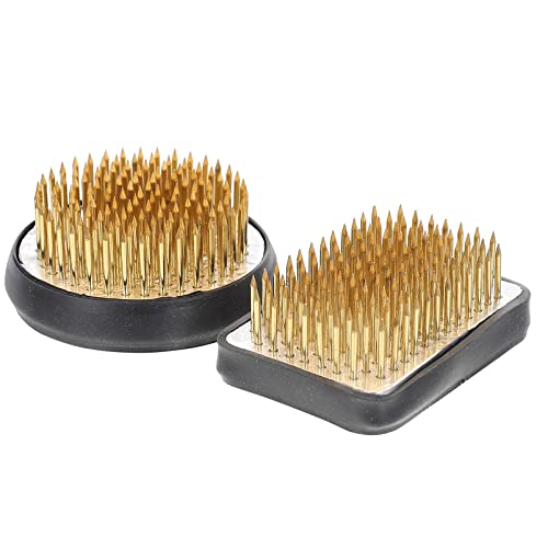 Vaguelly 2 Stücke Blumen Frosch Blumenarrangement Frösche Ikebana Kenzan Halter Runde Rechteck Blumenigel Floristik Frosch Set für Kunst Heimbüro Dekoration von Vaguelly