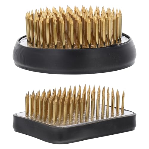 Vaguelly 2 Stücke Blumen Frosch Blumenarrangement Frösche Ikebana Kenzan Halter Runde Rechteck Blumenigel Floristik Frosch Set für Kunst Heimbüro Dekoration von Vaguelly