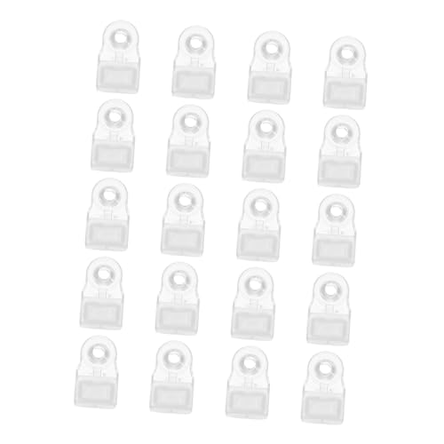 Vaguelly 20 Satz Klare Kunststoff Spiegelhalter Clips Glas Befestigungsklammern mit Schrauben für Rahmenlose Spiegel Vielseitig für Schrank- Wand Türmontage Einfache Installation ohne von Vaguelly