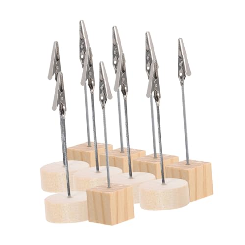 Vaguelly 20 Stück Holz Memo Clip Halter Tischkartenhalter Fotoclips Ständer für Hochzeit Party Bürodekoration und Vielseitig Einsetzbar für Fotos Notizen Tischnummern von Vaguelly