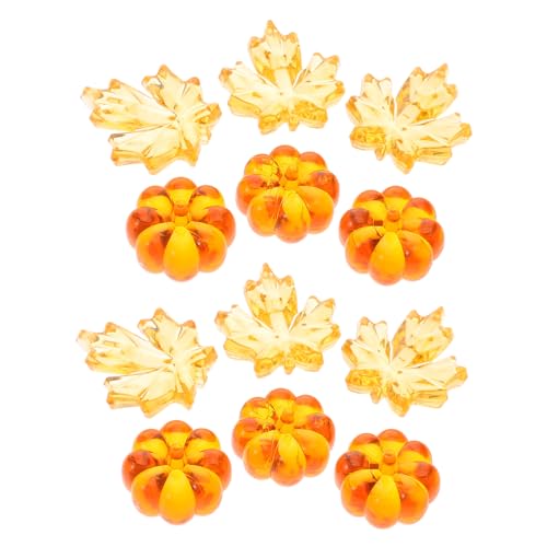 Vaguelly 20stücke Herbstvasenfüller Aus Kürbis Und Ahornblatt Kerzenperlen Schwimmende Perlen Für Vasen Saisonale Tischdekor Für Halloween Und Thanksgiving von Vaguelly