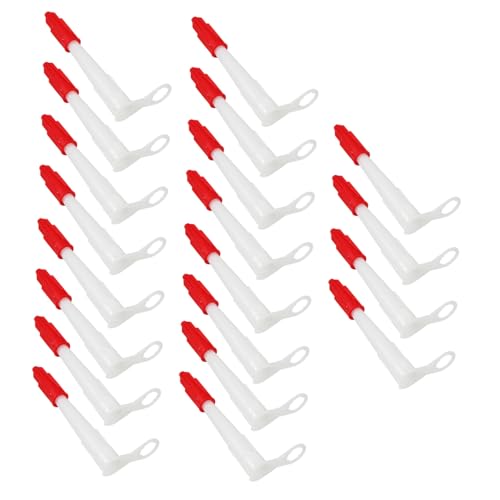 Vaguelly 20 Stück Teiliges Caulk Nozzle mit Roten Verschlusskappen Silikon Düsenspitzen für Abdichten und Versiegeln Auslaufsicheres Design für Küche Bad Fenster und Türfugen von Vaguelly