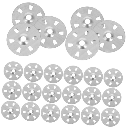 Vaguelly 200 Stück Schaumstoff Dämmstoffteller Unterlegscheiben mit Löchern Korrosionsbeständig Einfache Montage Vielseitig Einsetzbar für Isolierplatten und Renovierungsprojekte von Vaguelly