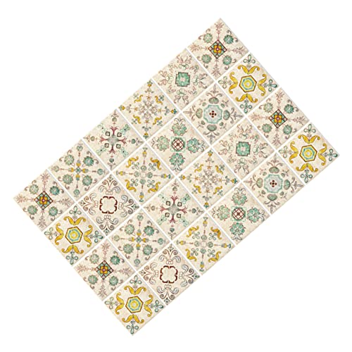 Vaguelly 24Stücke Vintage Fliesenaufkleber Selbstklebende Wandfliesen Aufkleber für Badezimmer und Wohnzimmer Leicht zu Reinigen und Abnehmbar Vaguelly 24Stücke Vintage Fliesenaufkleber Selbstklebende Wandfliesen Aufkleber für Badezimmer und Wohnzimmer Leicht zu Reinigen und Abnehmbar von Vaguelly