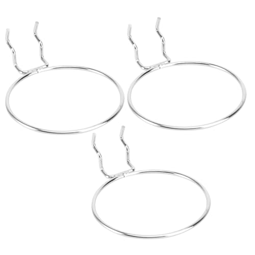 Vaguelly 3 Stück Runde Metallplattierung Haken für Tassenaufbewahrung Kreatives Displayregal für Cups Silber für Zuhause und Geschäfte von Vaguelly