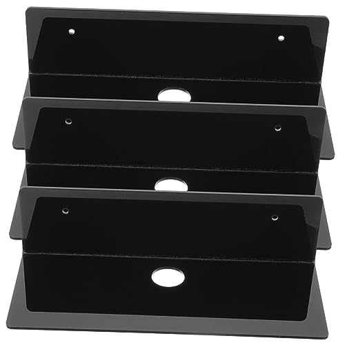 Vaguelly 3 Stück Teiliges Acryl Wandregal Schwebende Wandboards Selbstklebende Badezimmer Aufbewahrung Transparente Wandmontage für Büro Küche Wohnzimmer Platzsparend und Langlebig von Vaguelly