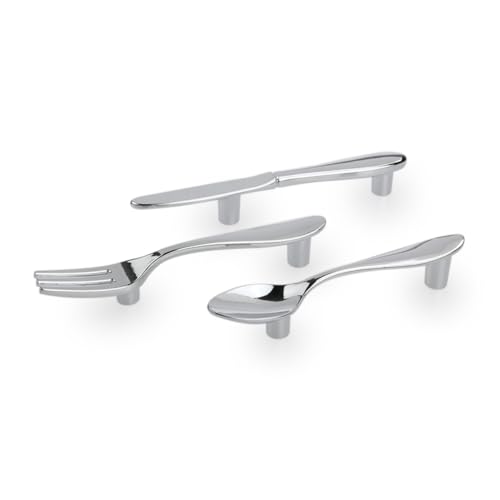 Vaguelly 3 Stück Teiliges Möbelgriffe Löffel und Gabel Design Schrankgriffe für Küchenschränke Innovative und Dekorative Griffknöpfe aus Einfache Montage Vaguelly 3 Stück Teiliges Möbelgriffe Löffel und Gabel Design Schrankgriffe für Küchenschränke Innovative und Dekorative Griffknöpfe aus Einfache Montage von Vaguelly