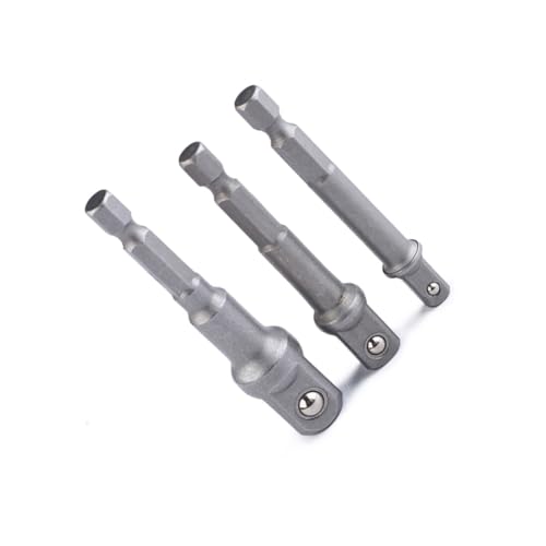 Vaguelly 3 Stück Teiliges Steckschlüssel adapterset quadratischer Schlagschrauber verlängerung aus Edelstahl Robustes Power Drill Bit Verbindungselement mit Kugelrastung für Bohrmaschinen Vaguelly 3 Stück Teiliges Steckschlüssel adapterset quadratischer Schlagschrauber verlängerung aus Edelstahl Robustes Power Drill Bit Verbindungselement mit Kugelrastung für Bohrmaschinen von Vaguelly