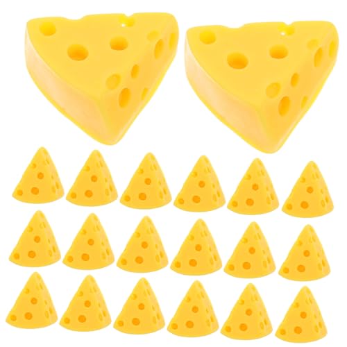 Vaguelly 30 Stück Teiliges Miniatur Käse dreieck Kunstkuchen Realistisch Gestaltete Kleine Fake Cheese Figuren Detailreiche Mini Cheesecakes für Puppenhaus Küche Dekoration von Vaguelly