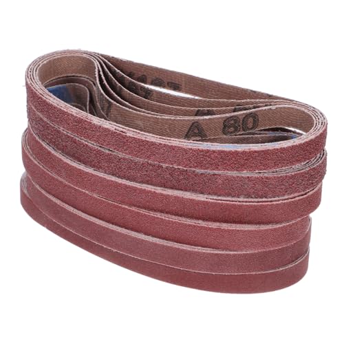 Vaguelly 30 Stück Teiliges Schleifband aus Braunem Aluminiumoxid mit Antistatischer Waschbarer Oberfläche in Verschiedenen Körnungen für Bandschleifer zum Schnellen Schleifen und Polieren Vaguelly 30 Stück Teiliges Schleifband aus Braunem Aluminiumoxid mit Antistatischer Waschbarer Oberfläche in Verschiedenen Körnungen für Bandschleifer zum Schnellen Schleifen und Polieren von Vaguelly