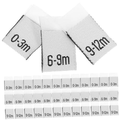 Vaguelly 300 Stück Teiliges Etiketten Langlebigem Polyester für Neugeborene Monate Sichere Kleidungsetiketten zum Wachstumstracking für Jungen und Mädchen Garderobe Vaguelly 300 Stück Teiliges Etiketten Langlebigem Polyester für Neugeborene Monate Sichere Kleidungsetiketten zum Wachstumstracking für Jungen und Mädchen Garderobe von Vaguelly