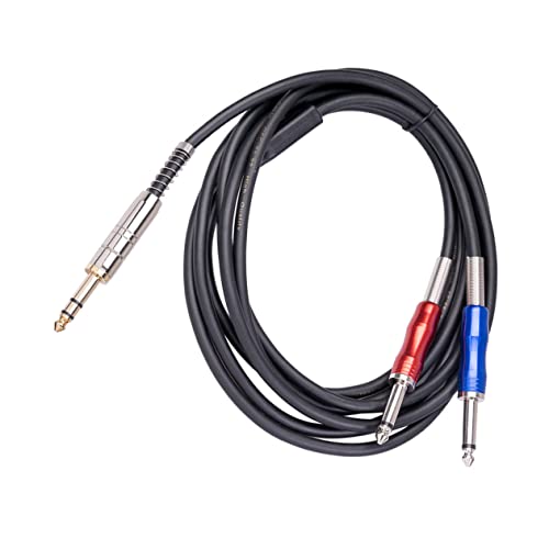 Vaguelly 3M Stereo zu Dual Mono Audioadapterkabel mit Kupferleiter für Lautsprecher Mixer und Recorder Langlebiges Design für Optimale Signalübertragung von Vaguelly