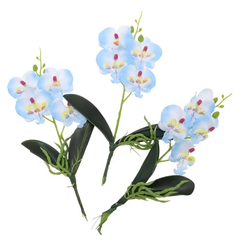 Vaguelly 3stücke Künstliche Phalaenopsis Blumen Mini Orchideen Für Tischdekoration Für Hochzeiten Partys Und Wohnräume Und Langlebig von Vaguelly