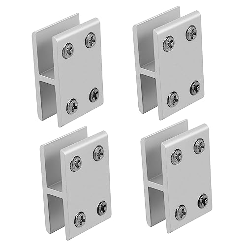 Vaguelly 4 Stück Glasregalhalterungen Aluminiumlegierung für Glasplatten Stabiler Klemmhalter für Badezimmer Weinschrank und Vitrinen Vaguelly 4 Stück Glasregalhalterungen Aluminiumlegierung für Glasplatten Stabiler Klemmhalter für Badezimmer Weinschrank und Vitrinen von Vaguelly