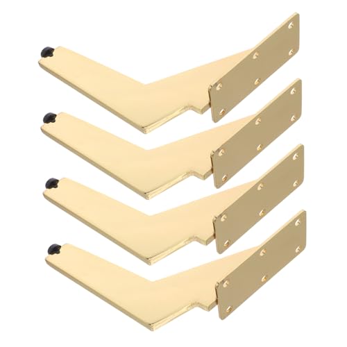 Vaguelly 4 Stück Moderner Möbelfuß aus Metall Gold Stabile Sofabeine mit Rutschfesten Schutzpads Vielseitig als Bett- Nachttisch Konsolentischbeine für Sofa Tv-Schrank Couchtisch Vaguelly 4 Stück Moderner Möbelfuß aus Metall Gold Stabile Sofabeine mit Rutschfesten Schutzpads Vielseitig als Bett- Nachttisch Konsolentischbeine für Sofa Tv-Schrank Couchtisch von Vaguelly