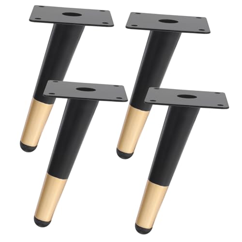 Vaguelly 4 Stück Möbelbeine Metall Beine Ersatz Möbelfüße für DIY Projekte Höhe Schwarz mit Gold Stilvolle und Elegante Möbelbeine für Schrank Tisch und Sofa Vaguelly 4 Stück Möbelbeine Metall Beine Ersatz Möbelfüße für DIY Projekte Höhe Schwarz mit Gold Stilvolle und Elegante Möbelbeine für Schrank Tisch und Sofa von Vaguelly