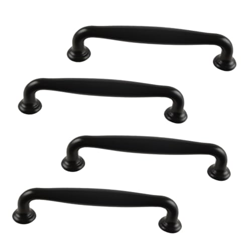 Vaguelly 4 Stück Schwarze Möbelgriffe Moderner Schrankgriff für Küchenschränke und Kommoden Vielseitig Einsetzbar Minimalistisches Design Einfache Montage für Türen von Vaguelly