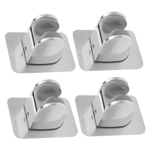 Vaguelly 4 Stück Teiliges Duschkopfhalter Aluminium Bohrfreie Montage Starke Tragfähigkeit Langlebig Geeignet für Glatte Oberflächen Praktischer Badhalter für Einfache Zufällige Farbe von Vaguelly