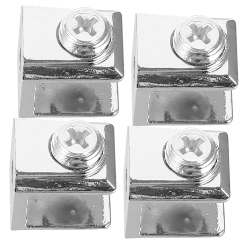 Vaguelly 4 Stück Teiliges Glasbodenträger Stabile Glasklemmen für Regalhalterungen Einsetzbar für Badezimmer Küchen Schränke und Glasregale Verschleißfest und Langlebig von Vaguelly