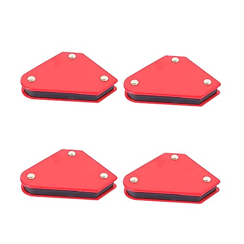 Vaguelly 4 Stück Teiliges Mini Magnet Schweißhalter Pfeilform Starke Haltekraft für Verschiedene Beim Schweißen Löten und Montieren Rot von Vaguelly