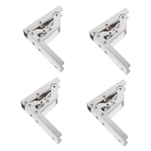 Vaguelly 4 Stück Teiliges Möbel Türscharniere aus Metall Klappbar Rostfrei Einfache Montage für Schränke Küchentüren und Möbel Langlebig Spiegelglänzende Oberfläche Hohe Tragkraft von Vaguelly