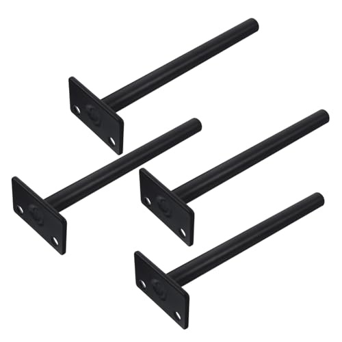 Vaguelly 4 Stück Unsichtbare Schwerlast Regalhalterungen Verdeckte Schwimmende Wandhalter für Stabile DIY Ablagen Robuster Eisen Träger für Minimalistisches Zuhause und Büro von Vaguelly