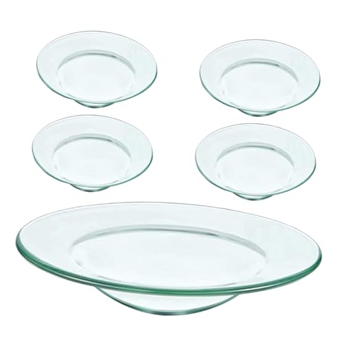 Vaguelly Wachsschmelzhalter 5 Stück Runde Glasschalen Aromalampe Zubehör rutschfest für Duftwachs Ätherische Öle Vaguelly Wachsschmelzhalter 5 Stück Runde Glasschalen Aromalampe Zubehör rutschfest für Duftwachs Ätherische Öle von Vaguelly