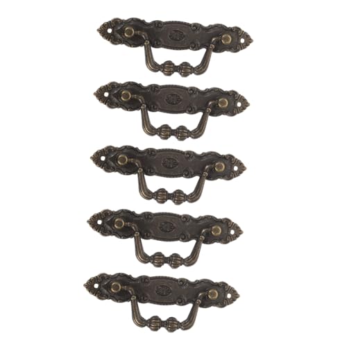 Vaguelly 5 Stück Teiliges Vintage Bronze Möbelgriffe Antike Schubladenknöpfe aus Robustem Legierungsmetall Faderesistente Oberfläche Verdeckte Montage Europäischer Stil für Kommode Schrank Vaguelly 5 Stück Teiliges Vintage Bronze Möbelgriffe Antike Schubladenknöpfe aus Robustem Legierungsmetall Faderesistente Oberfläche Verdeckte Montage Europäischer Stil für Kommode Schrank von Vaguelly