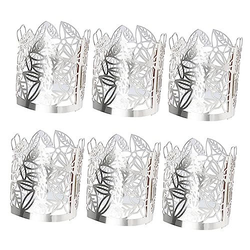 Vaguelly 50 Stück Candle-Light-papierverpackung Kerze Selber Machen Teelichter Mit Batterie Led Teelichter Teelicht-votivverpackungen Brenner Kerzenwachs Kleine Kerzen Flackern Silver von Vaguelly