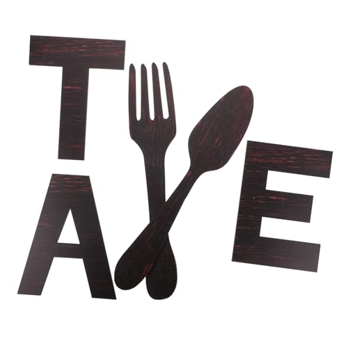 Vaguelly 5stücke Wanddekoration Wandanhänger Holzkunstwerk Wandornament Für Esszimmer Und Home Décor Langlebig Und Aussehen von Vaguelly