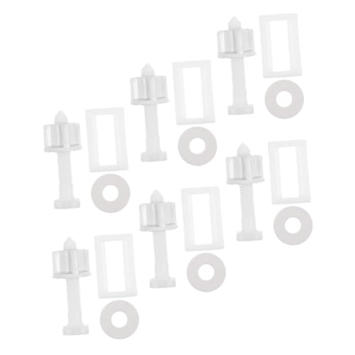 Vaguelly 6 Sätze Teiliges Toilettensitz-befestigungsset aus Robustem Abs Kunststoff mit Anti-lockerungsgewinde Passend für Diverse Modelle Inklusive Muttern und Unterlegscheiben für Stabile Vaguelly 6 Sätze Teiliges Toilettensitz-befestigungsset aus Robustem Abs Kunststoff mit Anti-lockerungsgewinde Passend für Diverse Modelle Inklusive Muttern und Unterlegscheiben für Stabile von Vaguelly