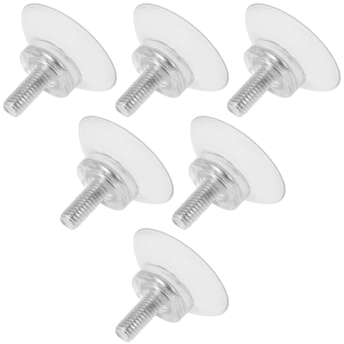 Vaguelly 6 Stück PVC Saugnäpfe Transparente Saugknöpfe für Fenster und Bad Extra Stark und Langlebig zum Aufhängen von Vorhängen und Anderen Gegenständen von Vaguelly