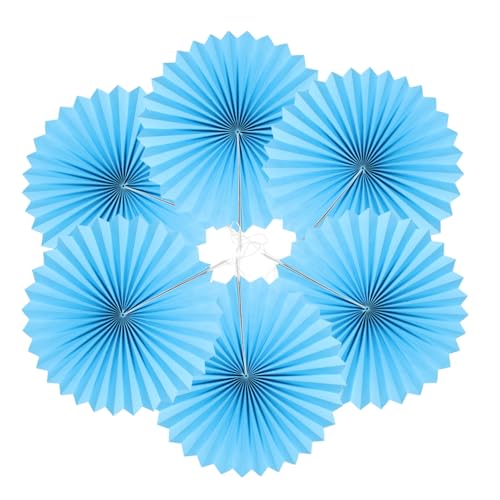 Vaguelly 6stücke Papierfächer Blumen-wanddekorationen Für Veranstaltungen DIY-hänge-papierfächer Hintergrund-Dekoration Party Festivals Aus Strapazierfähigem Papier von Vaguelly