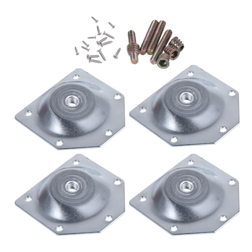 Vaguelly 6 Stück Teiliges Bevel Eisenplatte Tischbein Verbindungspads Robuste Möbelmontageplatten für Nordische Tische Stühle Nachttische und Schminktische Silberfarbene Praktische von Vaguelly