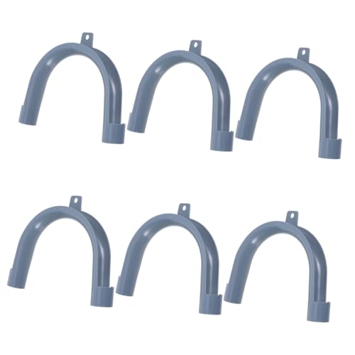 Vaguelly 6 Stück U-förmiger Ablaufschlauchhalter für Waschmaschine und Geschirrspüler Robuster Rohrhalter mit Spannclip Platzsparende Halterung für Abwasserschlauch Sichere Befestigung für von Vaguelly