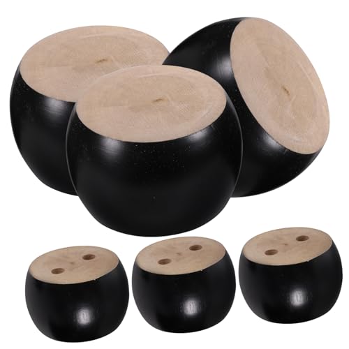 Vaguelly 6Stücke Holz Möbelfüße Klassische Couch Füße Stabil und Elegant für Sofa Schreibtisch Form für Holzmöbel Runde Zylinderfüße von Vaguelly