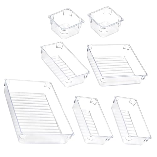 Vaguelly 7 Stück Teiliges Transparentes Organizer Multipurpose Aufbewahrungsboxen Stapelbare Kunststoffboxen für Kosmetik Schmuck und Kleine Gegenstände Platzsparend und Langlebig Vaguelly 7 Stück Teiliges Transparentes Organizer Multipurpose Aufbewahrungsboxen Stapelbare Kunststoffboxen für Kosmetik Schmuck und Kleine Gegenstände Platzsparend und Langlebig von Vaguelly