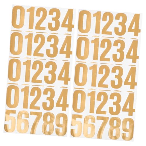 Vaguelly 8Blatt Reflektierende Zahlen Aufkleber Selbstklebend Wetterfest für Hausadresse Briefkasten Tür Fenster Große Sichtbare Zahlen mit Starkem Haftkleber für Vielseitige Außenanwendung von Vaguelly