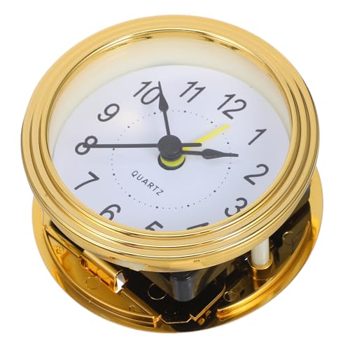 Vaguelly Batteriebetriebene Quartz-Uhr Mit Runder Einlage Für Nachttisch Oder Dekoration Präzise Zeitmessung Design Mit Goldenen Arabischen Ziffern von Vaguelly