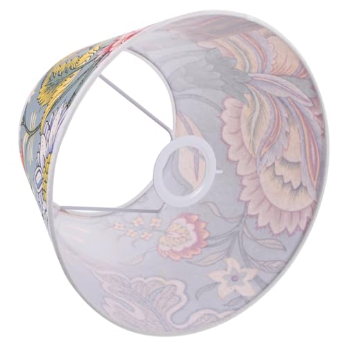 Vaguelly Blumendesign Stoff Lampenschirm für Tischlampen und Hängelampen Schlafzimmer Wohnzimmer Hitzebeständig Metall und Stoff Dekorativer Ersatz Lampenschirm für Nachttischlampe von Vaguelly
