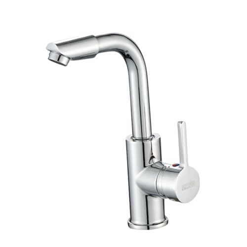 Vaguelly Drehbarer Küchen Wasserhahn Waschtischarmatur aus Langlebigem Zinklegierung mit Keramikscheibe für Bad und Waschbecken Warm Kaltwasser Mischbatterie mit Wasserfall auslauf Vaguelly Drehbarer Küchen Wasserhahn Waschtischarmatur aus Langlebigem Zinklegierung mit Keramikscheibe für Bad und Waschbecken Warm Kaltwasser Mischbatterie mit Wasserfall auslauf von Vaguelly